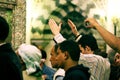 Shia muslim men praying Royalty Free Stock Photo