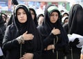 Shia Muslim women mourn during Ashura