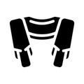 shiatsu massager glyph icon vector illustration