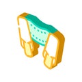 shiatsu massager isometric icon vector illustration