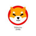 Shiba Inu decentralized blockchain Internet-of-things payments cryptocurrency vector logo