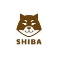 Shiba inu japanese dog logo design