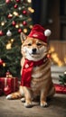 Shiba Inu's Festive Euphoria: Merry Christmas Magic, Adorable Scenes, and Heartwarming Canine Joy.