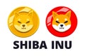 Shiba inu vector logo text icon author's development