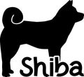 Shiba silhouette word