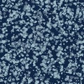 Shibori Background.Tie Dye Indigo Blue Confetti Texture. Bleached Resist Mottled Seamless Pattern. Watercolor Effect Textile.