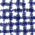 Shibori style tie dye pattern background indigo ink Royalty Free Stock Photo