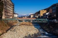 Shibu onsen town and central alps, Nagano Royalty Free Stock Photo