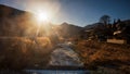 Shibu onsen town in spring, Yamanouchi, Japan Royalty Free Stock Photo