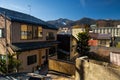 Shibu onsen town in valley at spring, Nagano Royalty Free Stock Photo