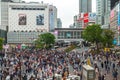 Shibuya Crossing aerial view Royalty Free Stock Photo