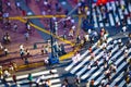 Shibuya crossing in Tokyo high angle tiltshift