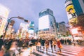 Shibuya crossing in Tokyo, Japan. Royalty Free Stock Photo