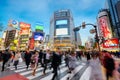 Shibuya Crossing In Tokyo, Japan Royalty Free Stock Photo