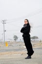 Shibuya, Tokyo / Japan - April 3 2012 : French writer Amelie Nothomb poses for pictures in Tokyo, Japan. She visited Fukuoka to se