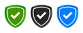 Security shield protection tick icon logo Royalty Free Stock Photo