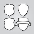 Shield Armor icon Logo Mascot vector Set 1