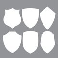 Shield Armor Set icon Logo Mascot on black background 1