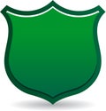 Shield badge green Royalty Free Stock Photo