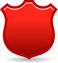 Shield badge red Royalty Free Stock Photo