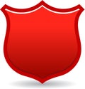 Shield badge red