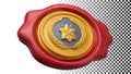 Shield star badge, security symbol for protection and safety designs png transparent image Generative AI Royalty Free Stock Photo
