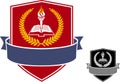 Shield Banner School Seal in Pair