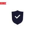Shield and check mark protection icon Vector