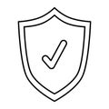 shield with check symbol Royalty Free Stock Photo