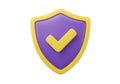 Shield with Checkmark Confirming Security and Protection Royalty Free Stock Photo