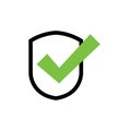 Shield checkmark icon vector illustration