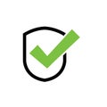 Shield checkmark icon vector illustration