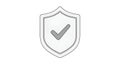 Shield with Checkmark Icon - Security and Approval Symbol Royalty Free Stock Photo