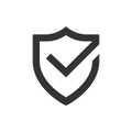 Shield with checkmark sign digital security Royalty Free Stock Photo