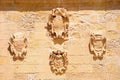 Crest carvings on a wall, Victoria, Gozo. Royalty Free Stock Photo
