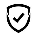 Shield Crest Vector Icon, Shield Check Mark Sign, Approved Protection For Your Business, Application, Website, Secured Icon,