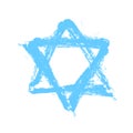 Shield of David. Star of David. The six-pointed geometric star figure is the compound of two equilateral triangles