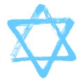 Shield of David. Star of David. The six-pointed geometric star figure is the compound of two equilateral triangles