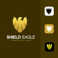 Shield Eagle Logo Design Premium Template Vector Royalty Free Stock Photo