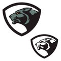 Shield emblem template with puma head. Design elements for logo, label, emblem, sign, brand mark.