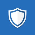 White shield icon. Vector illustration Royalty Free Stock Photo