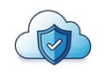 The shield features a checkmark, indicating security or protection Royalty Free Stock Photo