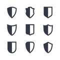 Shield frames simple icons set