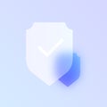 shield glass morphism trendy style icon