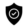 Shield glyph flat vector icon Royalty Free Stock Photo