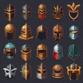 shield helmet medieval ai generated