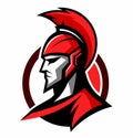 shield and helmet of the Spartan warrior symbol, emblem. Royalty Free Stock Photo