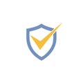 Shield Icon with Check Mark: Security, Protection, and Verification Royalty Free Stock Photo