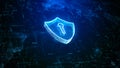 Shield Icon Cyber Security, Digital Data Network Protection, Future Technology Digital Data Network Connection, Backup and Storage