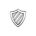 Sketch icon - Shield Royalty Free Stock Photo